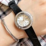 Copy Piaget Ladies Watches Silver Diamond Case Silver Face
